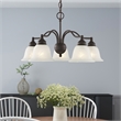 Beaumont Lane 5 Light Convertible Chandelier Ceiling Mount in Bronze
