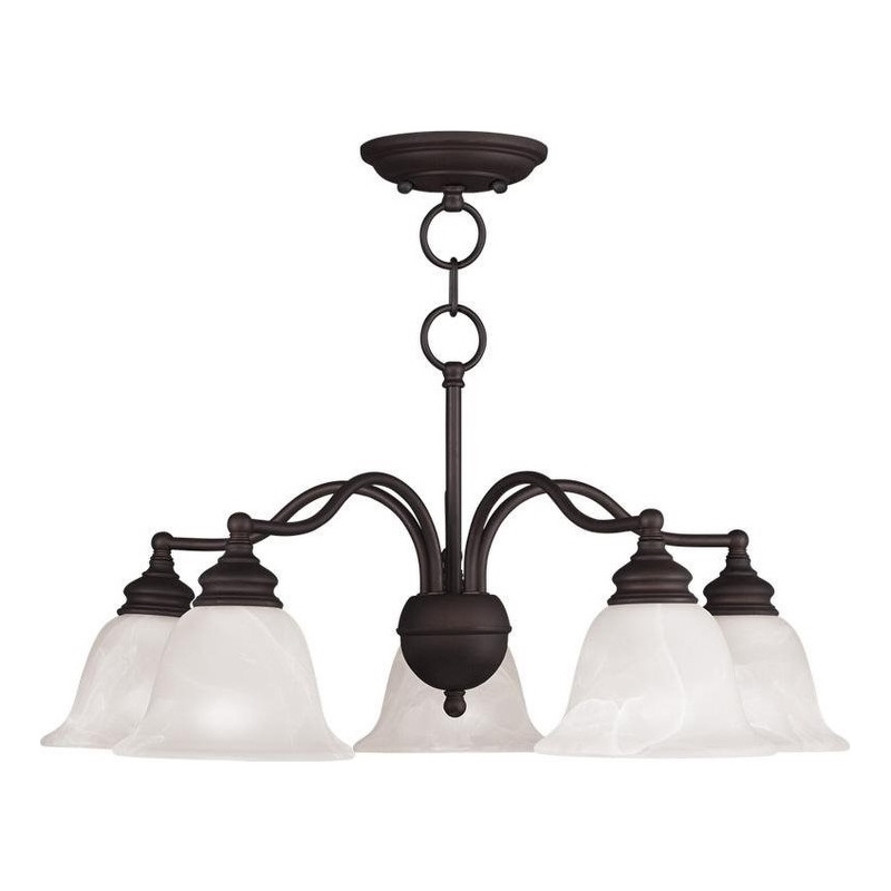Beaumont Lane 5 Light Convertible Chandelier Ceiling Mount in Bronze