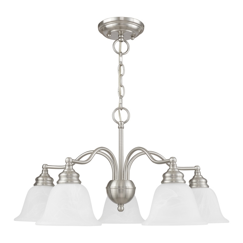 Beaumont Lane 5 Light Convertible Chandelier Ceiling Mount in Nickel