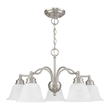 Beaumont Lane 5 Light Convertible Chandelier Ceiling Mount in Nickel