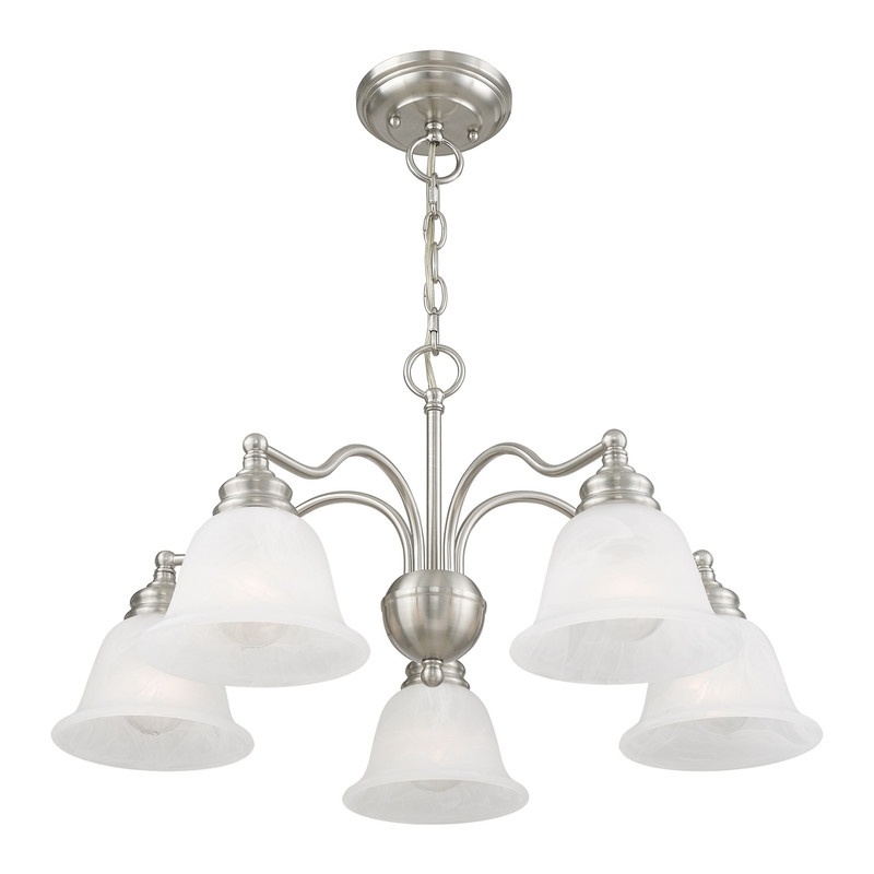 Beaumont Lane 5 Light Convertible Chandelier Ceiling Mount in Nickel