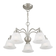 Beaumont Lane 5 Light Convertible Chandelier Ceiling Mount in Nickel