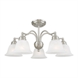 Beaumont Lane 5 Light Convertible Chandelier Ceiling Mount in Nickel