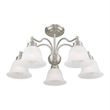 Beaumont Lane 5 Light Convertible Chandelier Ceiling Mount in Nickel