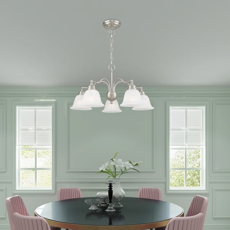 Beaumont Lane 5 Light Convertible Chandelier Ceiling Mount in Nickel