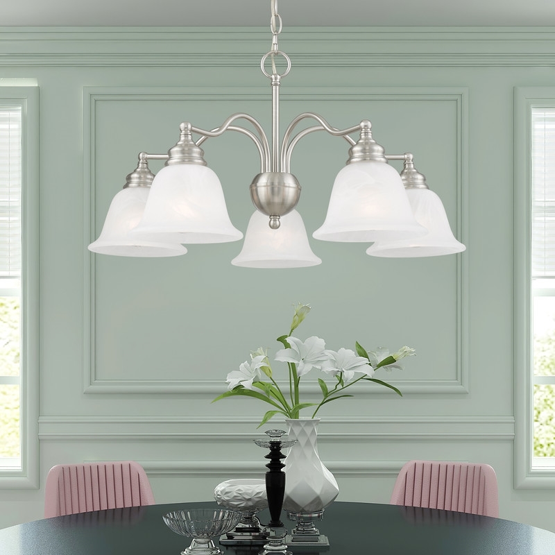 Beaumont Lane 5 Light Convertible Chandelier Ceiling Mount in Nickel