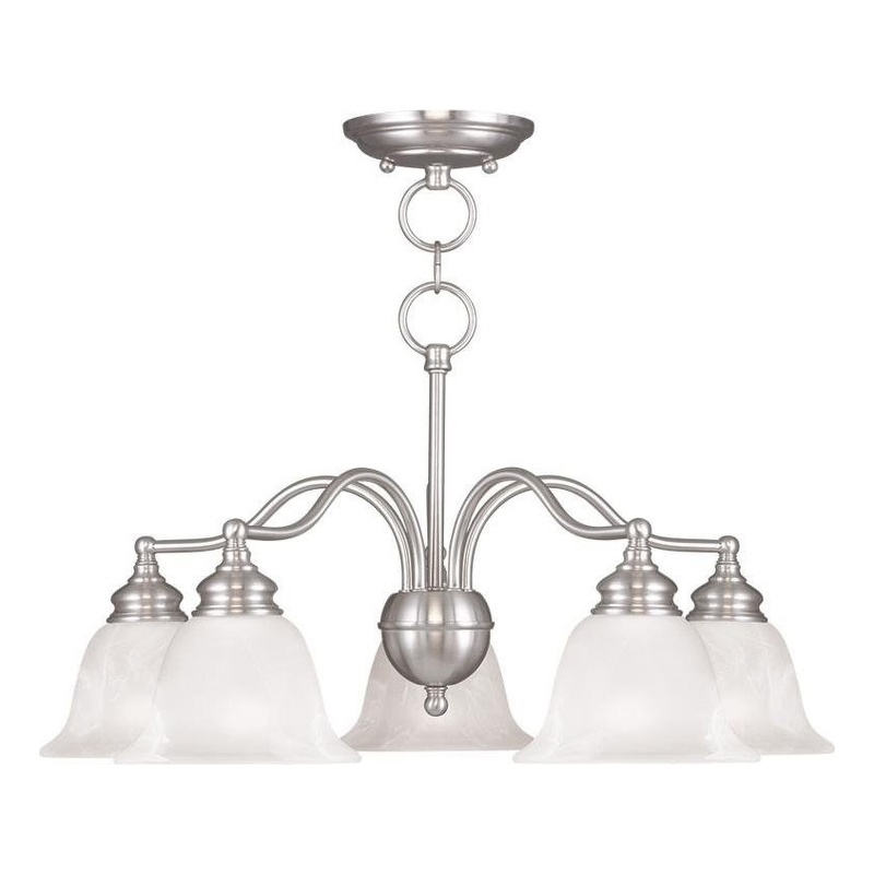 Beaumont Lane 5 Light Convertible Chandelier Ceiling Mount in Nickel