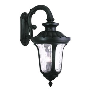 Beaumont Lane Cast Aluminum 4 Light Outdoor Wall Lantern in Black