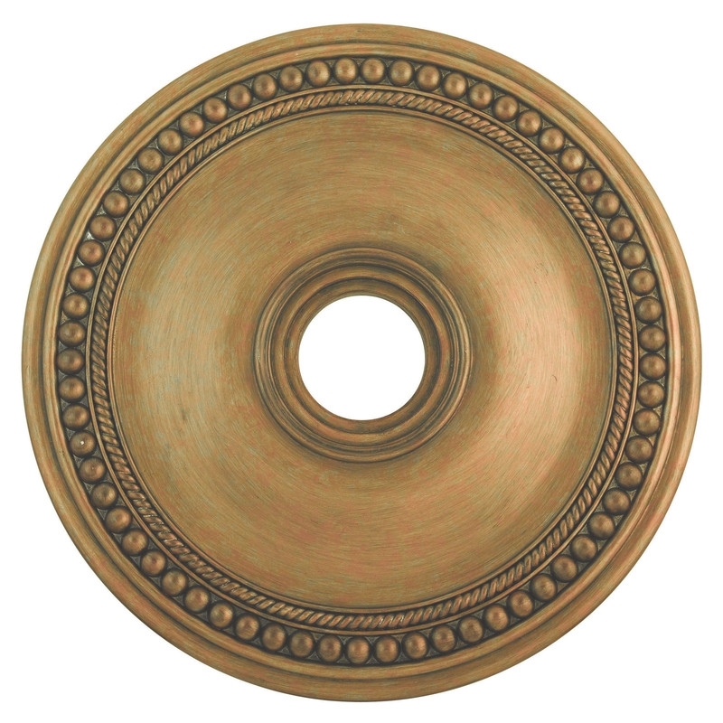 Beaumont Lane Polyurethane Antique Gold Ceiling Medallion Round 24
