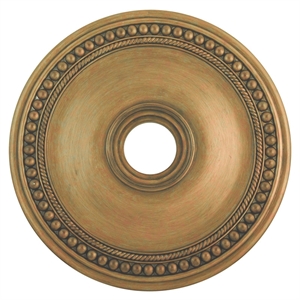 Beaumont Lane Polyurethane Antique Gold Ceiling Medallion Round 24&quot