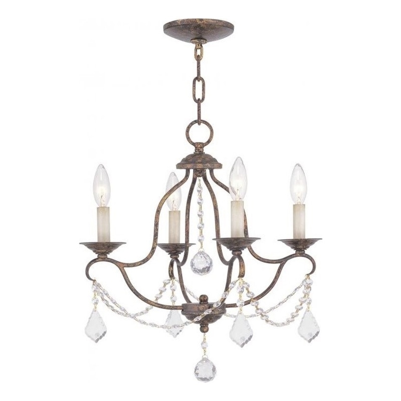 Beaumont Lane 4 Light Mini Chandelier in Venetian Golden Bronze