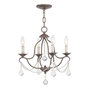 Beaumont Lane 4 Light Mini Chandelier in Venetian Golden Bronze