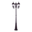 Beaumont Lane 3 Light Outdoor Head Post in Bronze