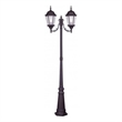 Beaumont Lane 2 Light Outdoor Head Post in Bronze