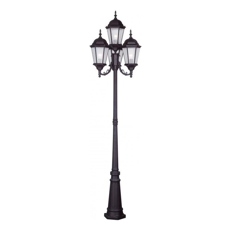 Beaumont Lane 4 Light Outdoor Head Post in Bronze