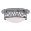 Beaumont Lane 2 Light Ceiling Mount in Brushed Nickel