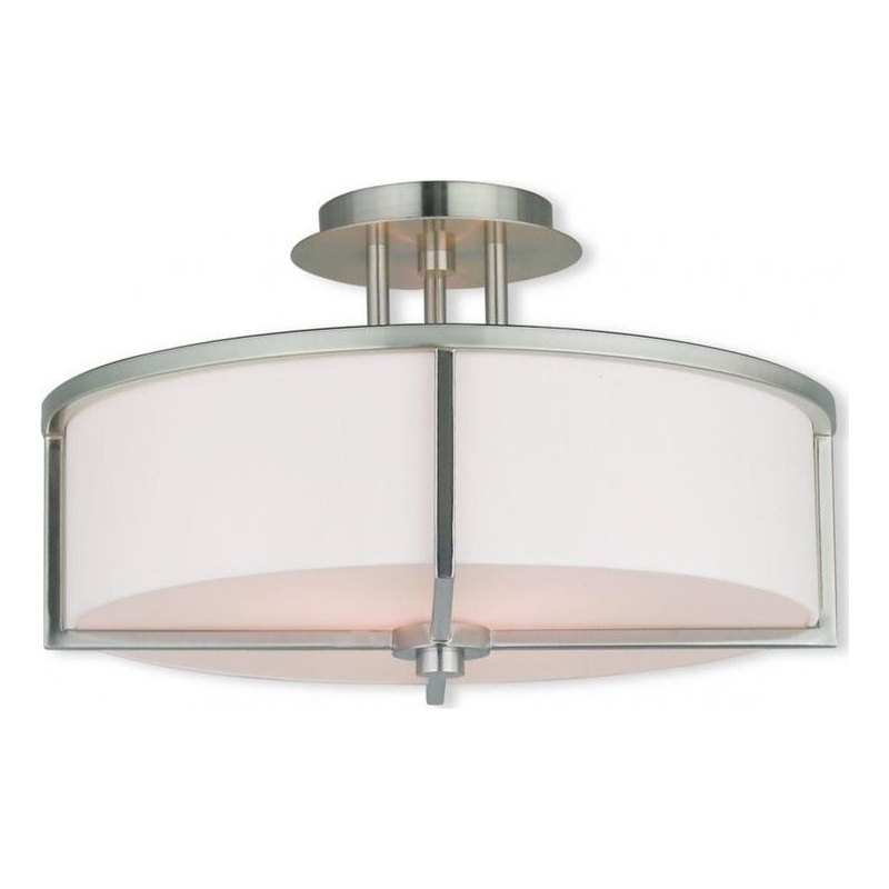 Beaumont Lane 3 Light Ceiling Mount in Brushed Nickel