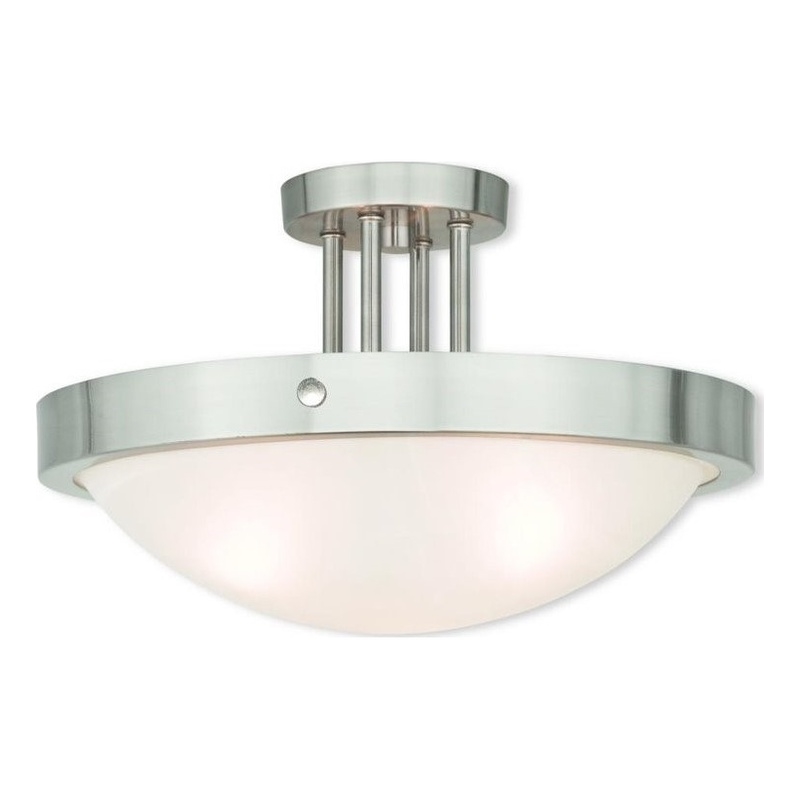 Beaumont Lane 3 Light Ceiling Mount in Brushed Nickel