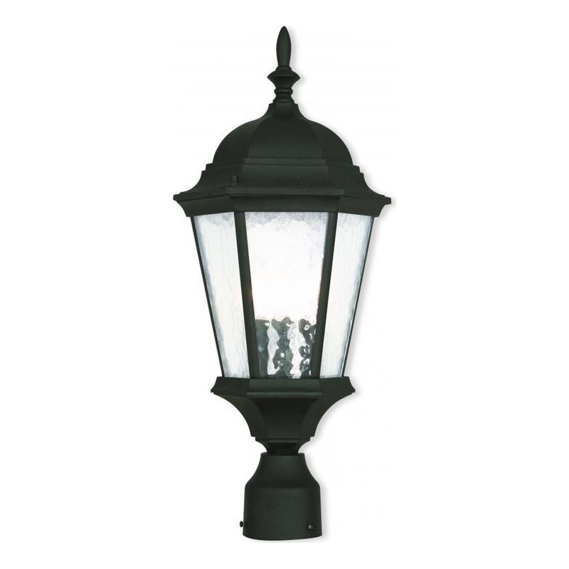 Beaumont Lane 3 Light Outdoor Post Top Lantern in Textured Black