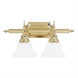 Beaumont Lane 2 Light Bath Light in Polished Brass