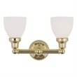 Beaumont Lane 2 Light Bath Light in Polished Brass