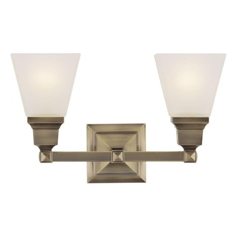 Beaumont Lane 2 Light Bath Light in Antique Brass