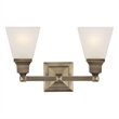 Beaumont Lane 2 Light Bath Light in Antique Brass