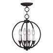 Beaumont Lane 4 Light Convertible Ceiling Mount in Bronze