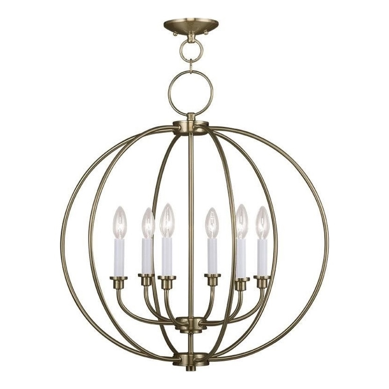 Beaumont Lane 6 Light Chandelier in Antique Brass