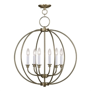 Beaumont Lane 6 Light Chandelier in Antique Brass