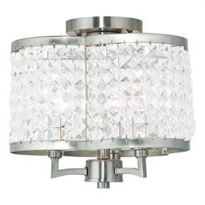 Beaumont Lane 3 Light Ceiling Mount in Brushed Nickel