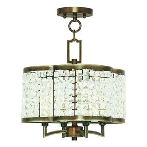 Beaumont Lane 4 Light Convertible Mini Chandelier in Palacial Bronze