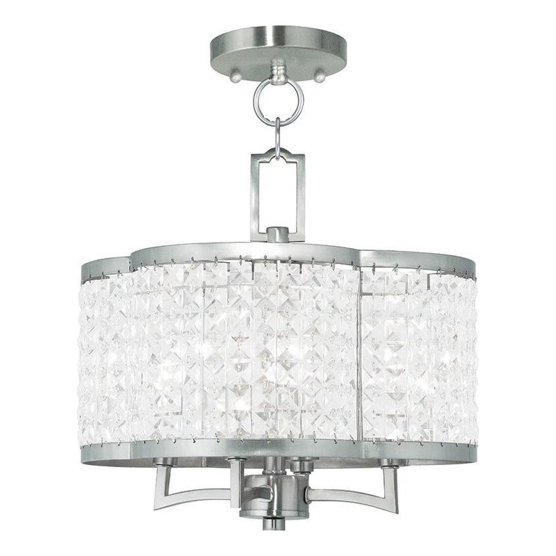 Beaumont Lane 4 Light Convertible Mini Chandelier in Brushed Nickel