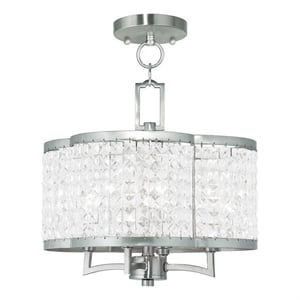 Beaumont Lane 4 Light Convertible Mini Chandelier in Brushed Nickel
