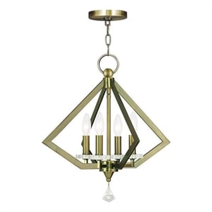 Beaumont Lane 4 Light Chandelier in Antique Brass