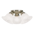 Beaumont Lane 3 Light Ceiling Mount in Antique Brass
