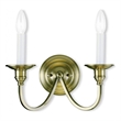 Beaumont Lane 2 Light Wall Sconce in Antique Brass