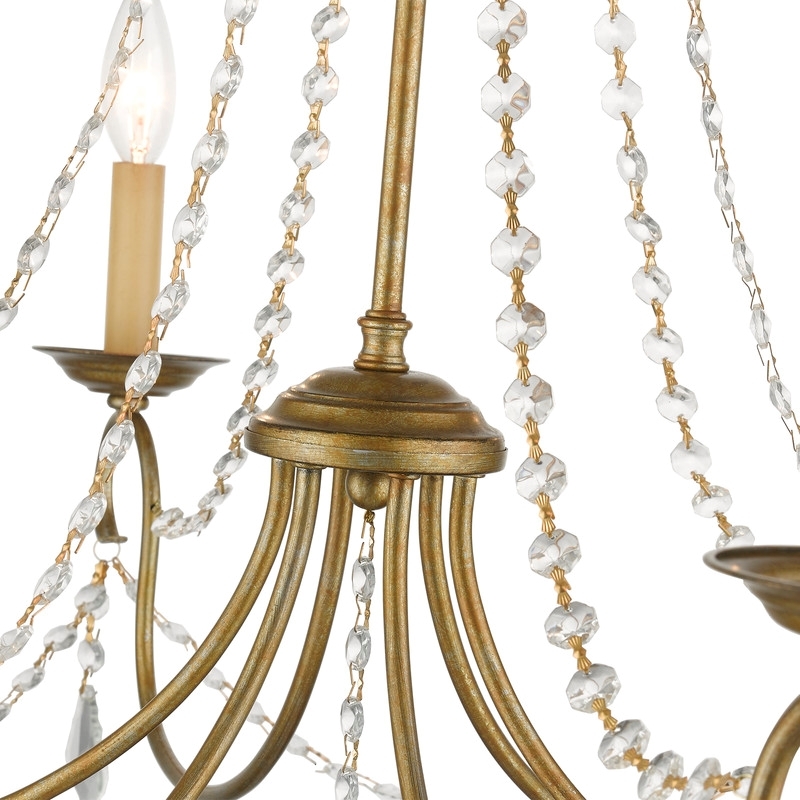 Beaumont Lane 6 Light Chandelier in Antique Gold Leaf