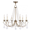 Beaumont Lane 6 Light Chandelier in Antique Gold Leaf