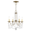 Beaumont Lane 4 Light Convertible Ceiling Mount in Antique Silver Leaf