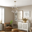 Beaumont Lane 4 Light Convertible Ceiling Mount in Antique Silver Leaf