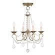 Beaumont Lane 4 Light Convertible Ceiling Mount in Antique Silver Leaf