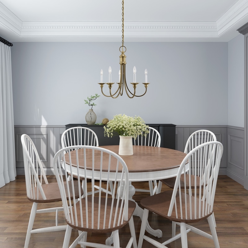 Beaumont Lane 5 Light Chandelier in Antique Brass