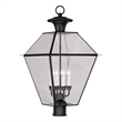 Beaumont Lane 4 Light Outdoor Post Head in Black