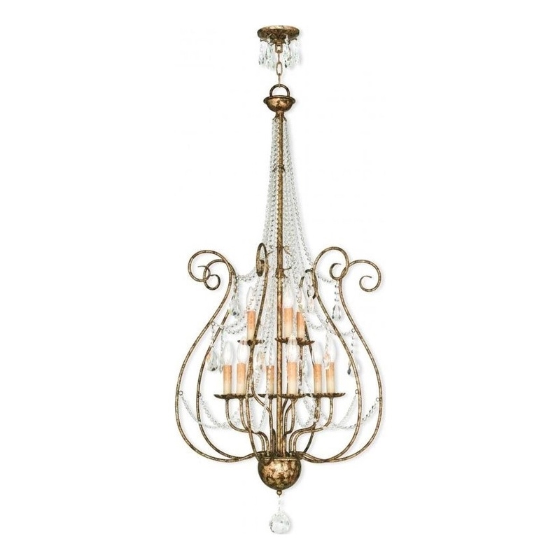 Beaumont Lane 9 Light Foyer Chandelier in Hand Applied European Bronze