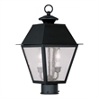 Beaumont Lane 2 Light Outdoor Post Head in Black