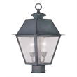 Beaumont Lane 2 Light Outdoor Post Head in Charcoal