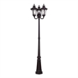 Beaumont Lane 3 Light Outdoor Head Post in Bronze