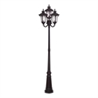 Beaumont Lane 4 Light Outdoor Head Post in Bronze