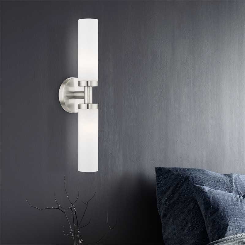 Beaumont Lane 2 Light Bath Light in Brushed Nickel